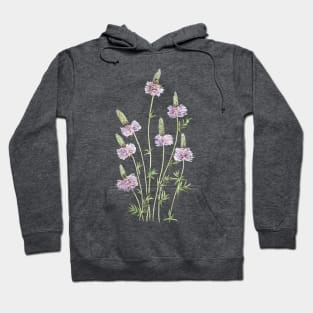 purple prairie clover watercolor Hoodie